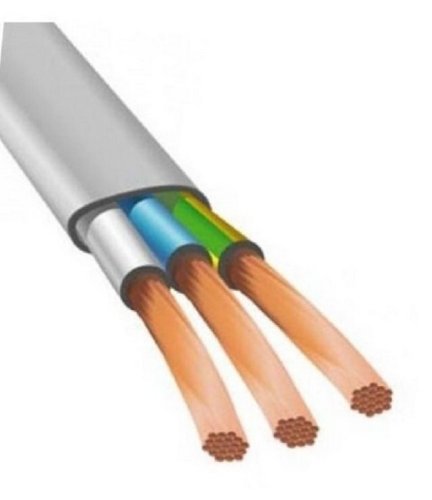 Кабель силовой ПГВВП 3x1,5 ГОСТ белый картинка